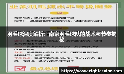 羽毛球深度解析：南京羽毛球队的战术与节奏揭秘